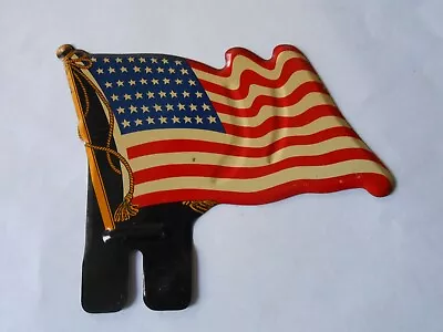 Vintage 48-star American Flag License Plate Topper • $69.99