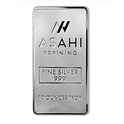 10 Oz Asahi Silver Bar .999 Fine Silver - Sealed - In Stock • $309.15