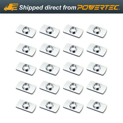 POWERTEC QTN1122 5/16 -18 Oval Nuts 15/16  L X 17/32  W X 3/16  X 3/32  T 20PK • $15.17