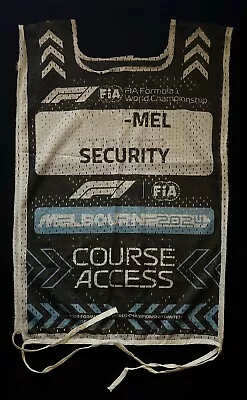 2024 Formula 1 Rolex Australian Grand Prix - Security Course Access Tabard • $80