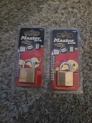 Masterlock Brass Padlock 130D With 2 Keys New & Sealed Pack X2 • £3.99