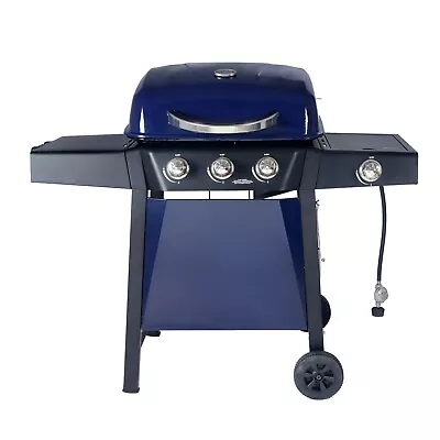 New Heavy Duty 4-Burner Propane Gas BBQ Grill With Side Burner In Bule Sedona • $134.99