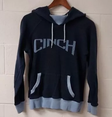 Cinch Gear Men Small Hoodie Sweatshirt Blue Logo • $34.99