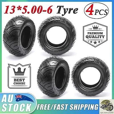 4PCS 13x5-6 13x5.00-6 Tyre Tubeless For Go Kart 4 Wheeler ATV Quad Pocket Bike • $129.49