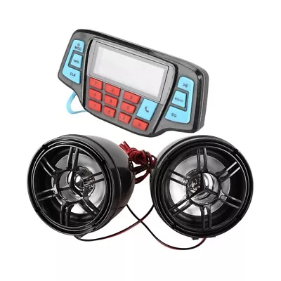 Motorcycle Mp3 Music Player Audio Hands- Bluetooth Stereo Speaker Fm Radio 1758 • $28.99