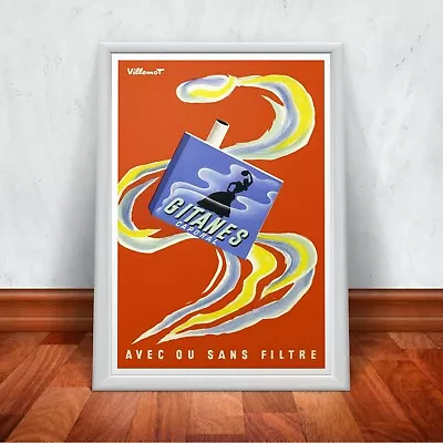 $62.55 • Buy Gitanes Cigarettes Vintage Wall Art Poster Print. Great Home Vintage Decor