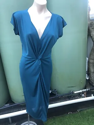 $30 • Buy BNWT ASOS 12/14 Teal Crepe Flattering Dress , Party/cocktail 
