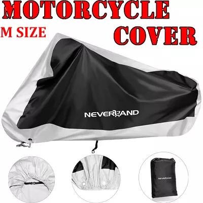 Medium Motorcycle Cover Bike Moped Waterproof Outdoor Rain Snow Sun UV Protector • $17.10