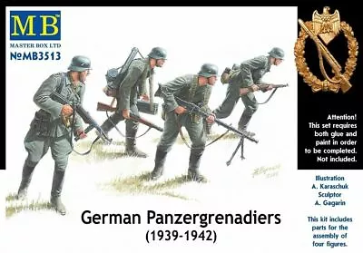  Masterbox 1:35 Scale Model Kit - German Panzergrenadiers (1939-1942) MAS3513  • £10.46