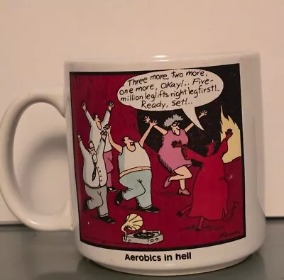 Vintage Mug THE FAR SIDE Gary Larson 1984  Aerobics In Hell  Coffee Mug  • $1.99