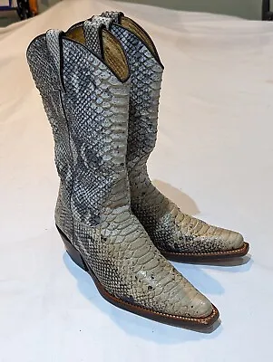 £78.95 • Buy Vintage Ladies SANCHO SPAIN Leather Snakeskin Cowboy Boots UK 3.5 (EU 36)