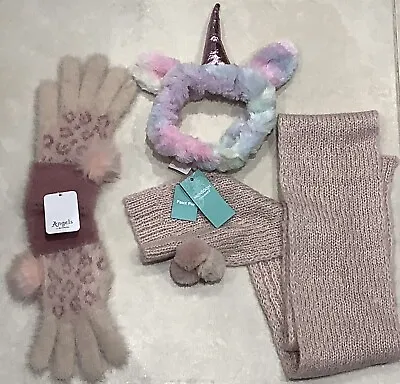 Children’s Monsoon Scarf Accessorize Gloves -New With Tags & Unicorn Headband • £14.75