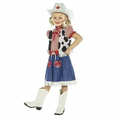 £15.10 • Buy Cowgirl Sweetie Costume Kids Girls Child Cowboy Fancy Dress Outfit Wild West New