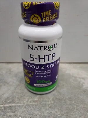 Natrol 5-Htp Extra Strength Mood & Stress - 100 Mg - 45 Tablets - Exp 08/31/2024 • $10.99