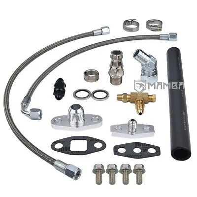 MAMBA Turbo Oil Feed & Return Line Kit HONDA D15 D16 W/ Garrett T3 T4 Oil-Cooled • $67.31