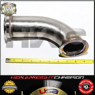 2.5  V-band Stainless 90 Degree Diy Elbow Tube Exhaust Turbo Flange • $42.50