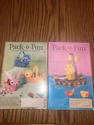 Pack O Fun Lot Of 2 April 1973-1974 Back Issue Easter Crafts Kids Magazine • $9.99