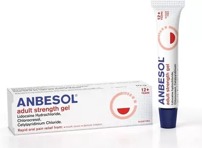 Anbesol Adult Strength Gel For Effective Oral Pain Relief From Mouth Ulcers 10 G • £4.19