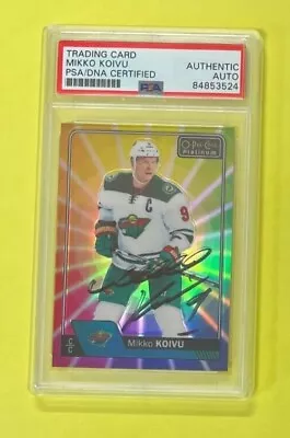 2016-17 OPC Platinum Rainbow Color Wheel - Mikko Koivu #55 AUTO SIGNED PSA • $72.86