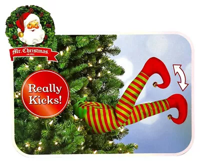 Mr. Christmas Animated Santa's Elf Tree Kicker 16  Legs Kick Up & Down • $24