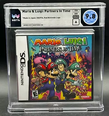 Mario & Luigi Partners In Time Nintendo DS 1st Print Sealed New WATA 9.8 A POP 2 • $73