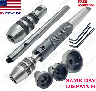 Lathe Tailstock Tap And Die Holder Set MT3 Shank Threading Tapping Kit 8 Pc Set • $80.47