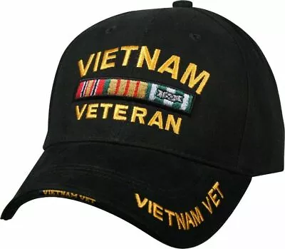 Black Vietnam Veteran Deluxe Low Profile Baseball Hat Cap PREMIUM QUALITY • $9.88