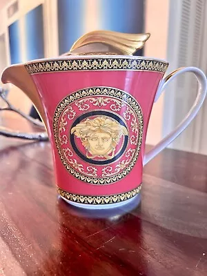 Versace Rosenthal Medusa Ikarus Tea Pot Red Gold Rare Collectible - Authentifc • $229