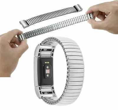 $16.49 • Buy For Fitbit Charge 2 Bracelet Strap Elastic Band Stainless Steel Watchband