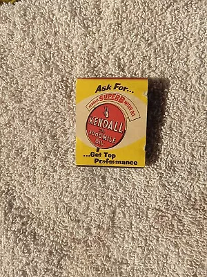 Vintage Kendall Motor Oil Complete Matchbook 1940s-1950s. Unused • $5