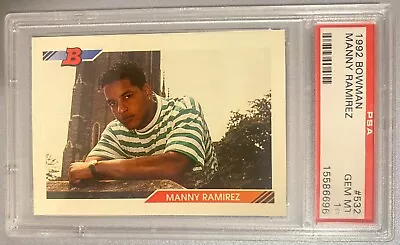 1992 Bowman Manny Ramirez Rc Gem Mint Psa 10 • $44.99