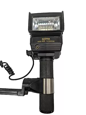 Sunpak Auto 455 Hammerhead Flashgun -  Tested  Working • £20