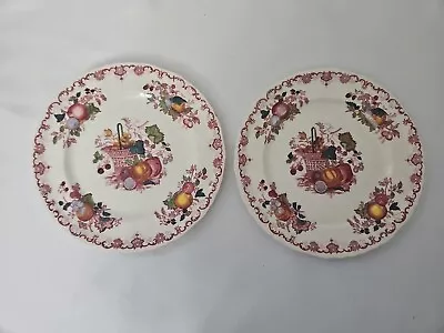 Mason's Fruit Basket 8  Plates Set Of 2 England Patent Ironstone China • $15.99