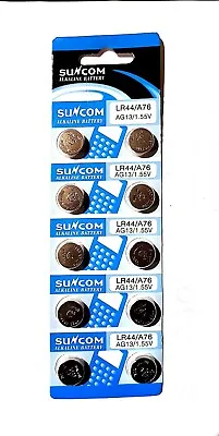 20 X AG13 LR44 SR44 L1154 357 A76 ALKALINE BUTTON COIN CELLS BATTERIES Hk • £2.75