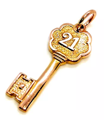 Key To The Door 21 Charm Fob Pendant Solid 9ct 9 Carat Gold Georg Jensen Ltd • £145.99