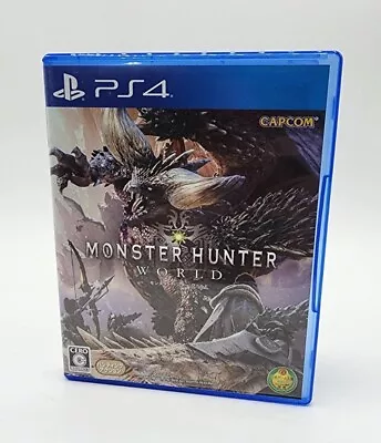 Japanese Monster Hunter World Playstation 4 PS4 Complete Japan Import US Seller • $12.99