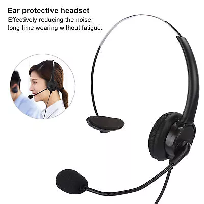 Call Center Headset Monaural Earphone Mic For Telephone Landline Phone BGS • £13.91