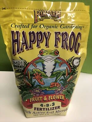 FoxFarm Happy Frog FRUIT & FLOWER 4 Lbs Natural Organic Fertilizer Fox Farm 4 Lb • $21.50