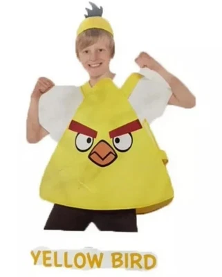 £5 • Buy HFancy Dress Birthday Party Costume Angry Birds Yellow Kids Costume Set (A1)