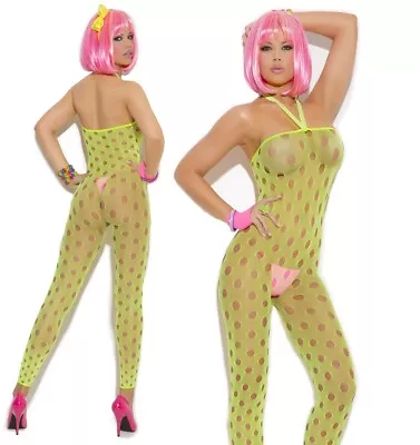 £10 • Buy Halter Neck Pothole Footless Bodystocking, Full Body Tights, Fat Suit, Rave