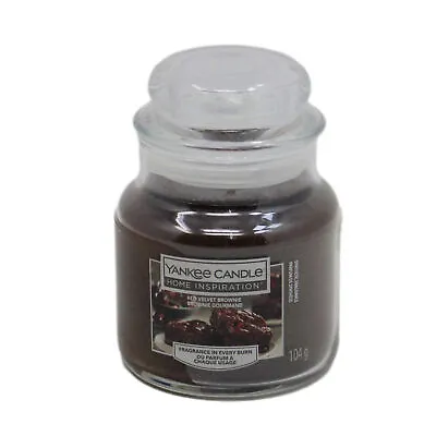 Red Velvet Brownie Yankee Scented Candle Jar Small 104g Burn Time 30hrs Approx • £7.95