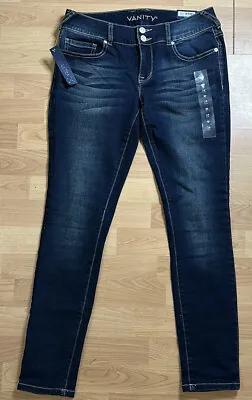 Vanity Ultra ‘Sasha’ Curvy Skinny Dark Wash Jeans Size 28 Short NWT • $37