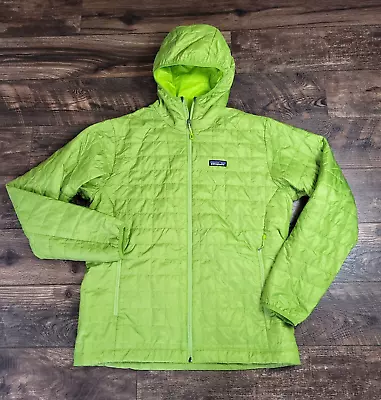 Patagonia Nano Puff Men's Jacket Full Zip Green Primaloft Insulated Hooded Sz L • $119.99