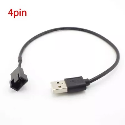 5V 3pin/4pin Fan To USB Adapter Cables Computer PC Power Connector Changer Cable • £2.15