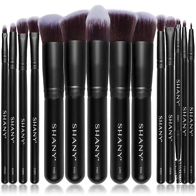 SHANY Black Bombshell 14-Piece Complete Makeup Brush Set - 14 PCS • $14.95