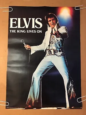 Elvis Presley The King Lives On Microphone Original Vintage Poster Pin-up 1977 • $9.95