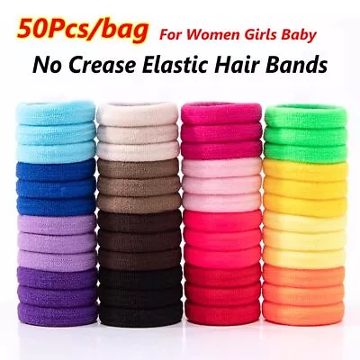 No-damage Nylon Rubber Bands Elastic Hair Bands Hair Rope Ties Scrunchies • £3.04