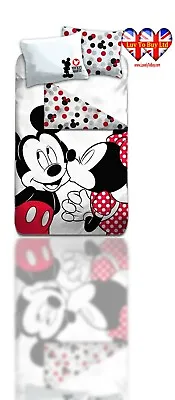 Minnie & Mickey Mouse Single Duvet Cover & Pillowcase SetOfficial Licenced. • £19.99