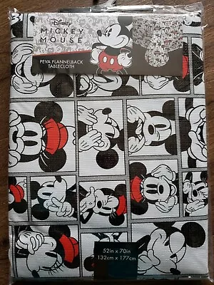 Disney Mickey Mouse Minnie PEVA FLANNELBACK Tablecloth 52X70  - New • $24.99