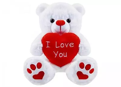 Cute I Love You Bear With Love Heart - 7-Inch Plush Teddy • £9.40